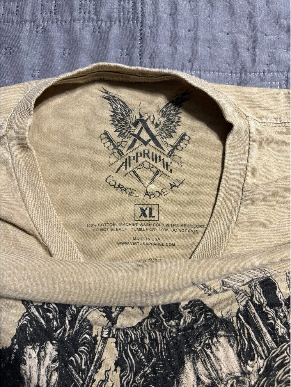 Death To The Wicked AOP Apprime Courage Above All Men’s 1XL Made in USA